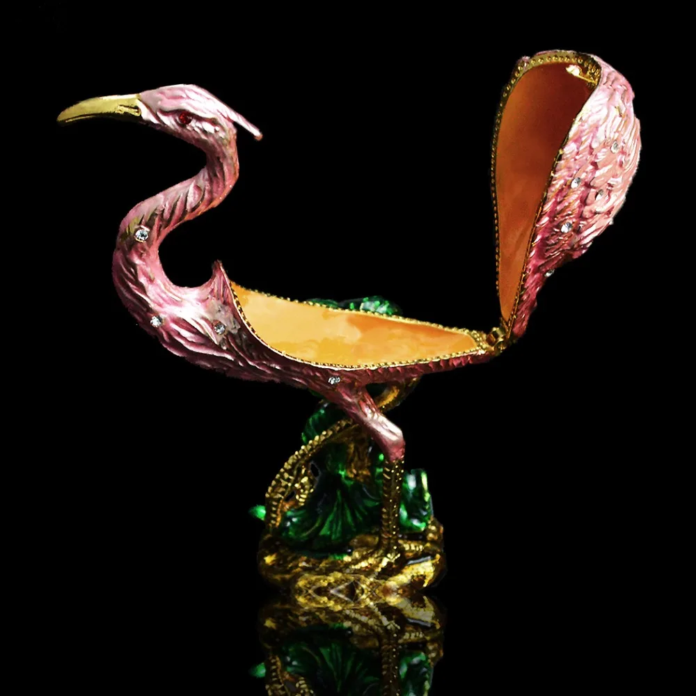 QIFU Nádherné Růžové Flamingo Maskot Případech pro Náušnice