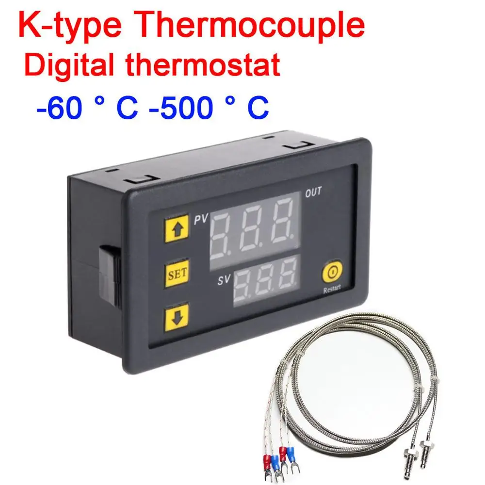 dykb -60~+500℃ Vysoké Teploty Ovládací Spínač Digitální Termostat typ K Termočlánek