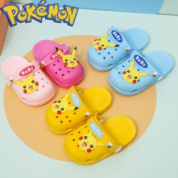 Anime Pokemon Boty Pokemon Go PVC Pokemon Přezůvky Pikachu Sandály Roztomilé Domácí Letní Dětské Boty Děti Pokemon Dárky k Narozeninám