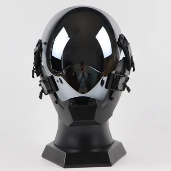 Cybepunk Maska Cosplay , Futuristická Helma Cybepunk Techwear, Cybepunk Černá Helma Kostým Příslušenství