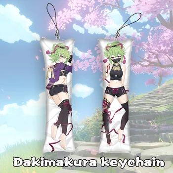 Genshin Dopad Mini Dakimakura Kuki Shinobu Dakimakura Klíčenka Anime Polštář Přívěsek Klíčenka Cosplay Anime Keychain