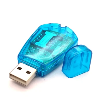 Hot prodej ! Modrá USB Mobil Standard SIM Card Reader Copy Cloner Spisovatel Zálohování SMS GSM/CDMA+CD