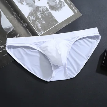 Ice Hedvábí Sexy Spodní Prádlo Muži Slipy Bezešvé Prodyšné Kalhotky, Men Bikiny, Pevným Nízkým Pasem Bezešvé Měkké Prádlo