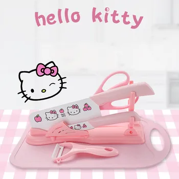 Kawaii Hello Kitty Příslušenství Sanrio Keramický Nůž Kůže-Škrabka Kreslený Kitty Roztomilý Loupač Na Domácí Peeling Nůž, Ovoce Nůž
