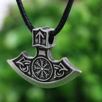 LANGHONG 10ks Nordic Viking Thorovo Kladivo, Runy a Vegvisir Kompas Amulet Přívěsek Náhrdelník Talisman Šperky