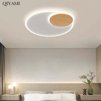 Moderní Jednoduchý Dřeva, LED Stropní Světla Pro Obývací Pokoj Ložnice Kuchyň Bar Vnitřní Deco Svítidla Stmívatelné Lampy Luminaria