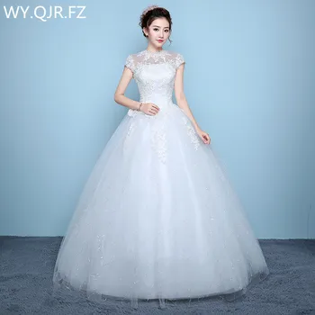 XXN-059#plesové Šaty krajka-up svatební šaty Nevěsty 2019 nová Podlaha-Délka vzala Šaty ženy módní levné velkoobchodní Vlastní Čína