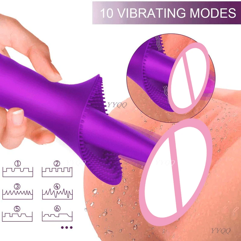 Jazyk, Vibrátor pro Ženy Silikonové Dildo Jazyk Lízání Klitoris, G-bod Stimulátor Klitorisu Vibrační Tyč Masturbace Sex Hračka 18