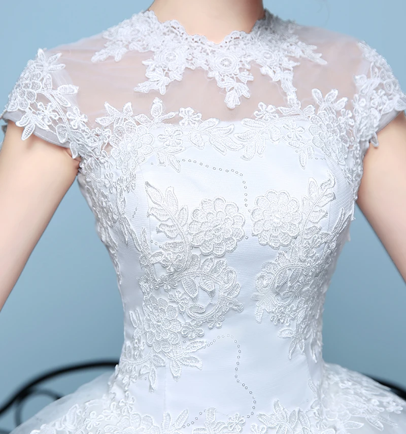 XXN-059#plesové Šaty krajka-up svatební šaty Nevěsty 2019 nová Podlaha-Délka vzala Šaty ženy módní levné velkoobchodní Vlastní Čína