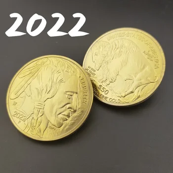 2021 Americký Bizon Zlaté Mince, Pamětní Mince Sběr Řemesla Domácí Dekoraci US Mince