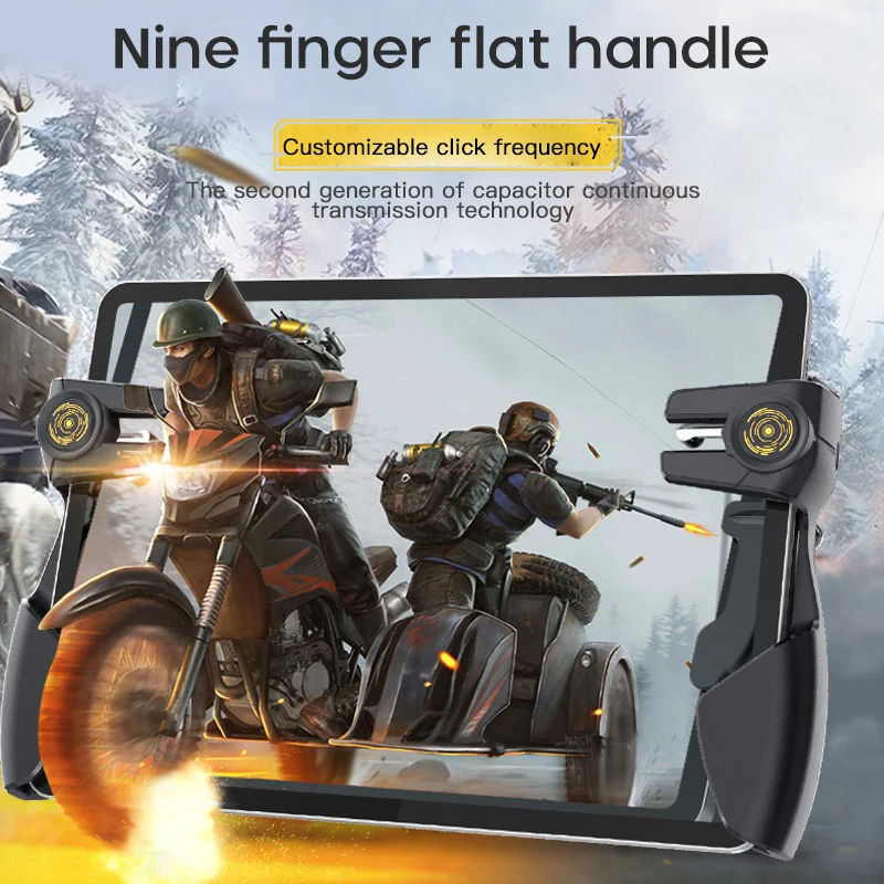 Mobilní PUBG Herní Ovladač Pro Ipad Tablet Šest Prstů Hry Spoušť Joystick Gamepad L1R1 Oheň na Tlačítko Cíl Střelec Rukojeť