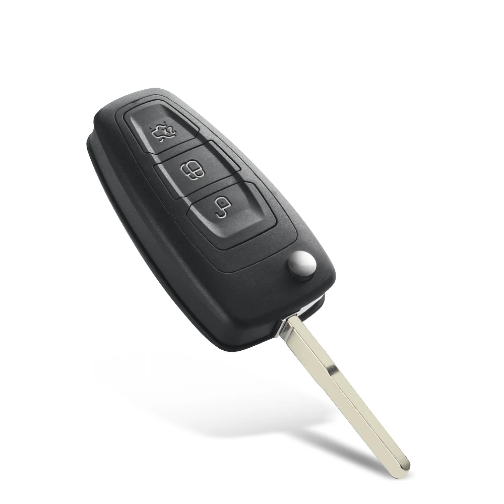 Dandkey Auto Dálkové Flip Klíč 3 Tlačítka 434mhz FSK Pro Ford Mondeo Focus C-Max S-Max 2011 2012 2013 2014 Fob HU101 Čepel Žádný Čip