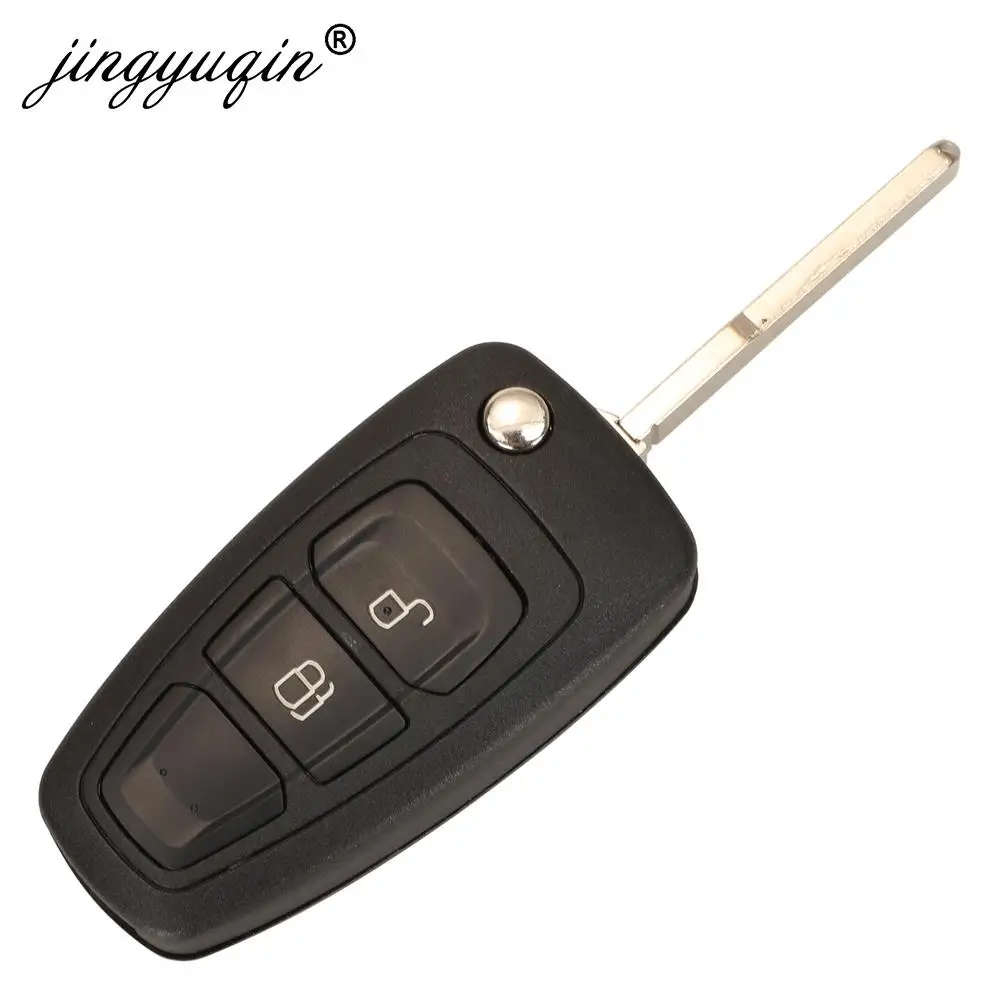 jingyuqin 2BT 434Mhz 4D63 Dálkové Flip Auto Klíč Pro Ford Ranger C-Max Focus Grand C-Max Mondeo 5WK50165 5WK50166 5WK50168 5WK50169
