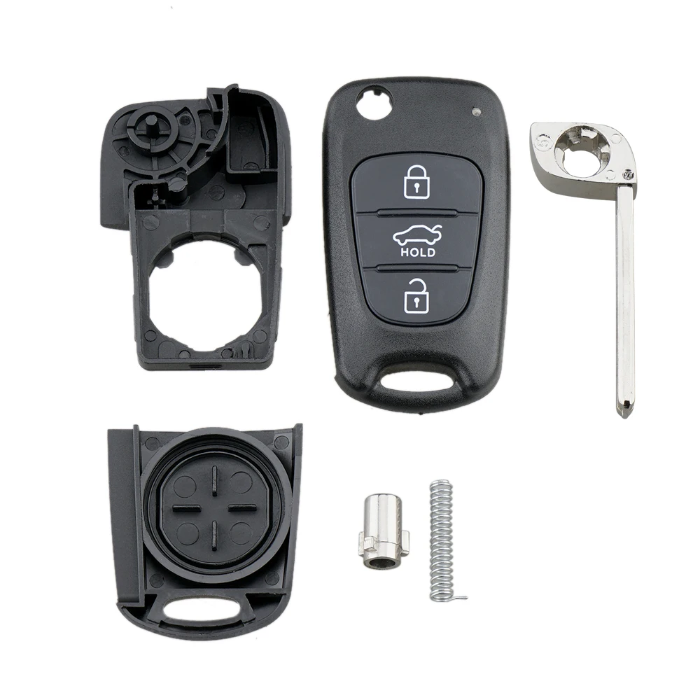 QWMEND Nové 3 Tlačítka Flip Skládací Klíč Shell pro Hyundai I30 IX35 TOY40 Blade pro Kia K2 K5 Rio Sportage Vzdálené Klíče od Auta Případě