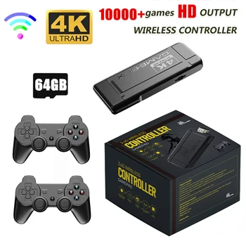 4K Ultra Video Herní Konzole Pro PS1/SEGA/SNES/MAME Retro TV Herní Konzole HDMI-Kompatibilní 64GB 15000 Hry, Video Hry Stick