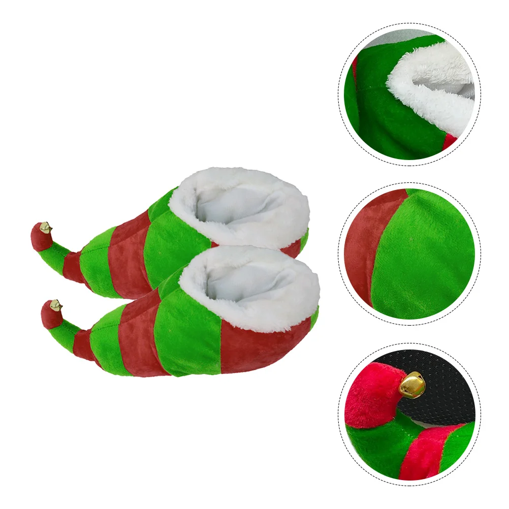 Přezůvky Vánoční Skřítek Plyšové Warmcozy Chlupaté Non Příslušenství Kostým Holiday House Měkké Winterfootwear Penguinxmas Dekorace