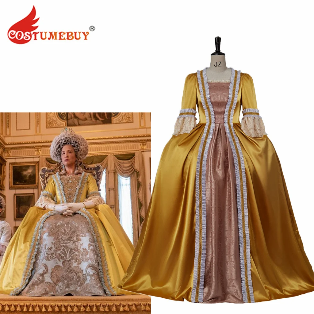 Victorian Queen Charlotte Cosplay Kostým Regency Éry Plesové Šaty Rokoko Barokní Marie Antoinette Šaty