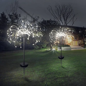 90/150 LED solární světlo, venkovní, vodotěsné osm funkce flash string světla trávník ohňostroj lampa zahradní svátek Vánoční výzdoba