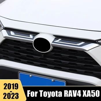 Autodoplňky Pro Toyota RAV4 XA50 2019-2021 2022 2023 RAV 4 Hybridní ABS Přední Mřížka Nárazníku Grily Proužek Trim Kryt Samolepky