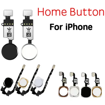 Domácí Tlačítko Pro iPhone 5 5c 5s 6 6P 6s 7 7P 8 Plus Homebutton Key Fingerprint Scanner Vrátit S Flex Kabel Opravy Náhradní