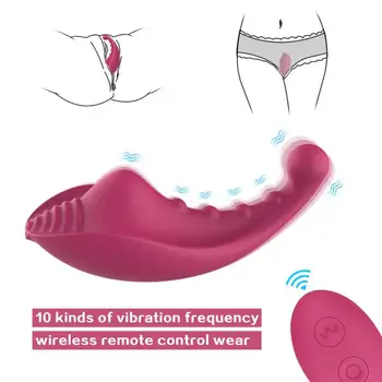 Dálkové Ovládání Dvojité Vibrátory pro Pár Nositelné Tvaru U Dildo Vibrátor G Spot Klitoris Stimulátor Dospělý Sex Hračky pro Ženu