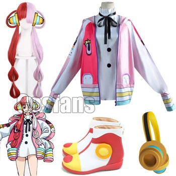 Film Red Uta Ženy Anime Jeden Cosplay Kus Kostým Headset Rekvizity Roztomilé Šaty JK Jednotné Halloween Party Bundy Kabát Šaty Oblek