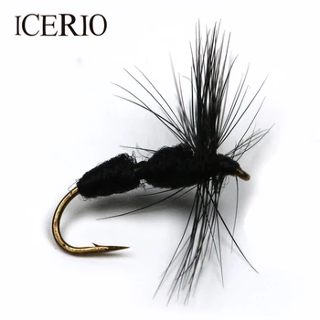 ICERIO 8KS #10 Mravenec Letět Černý Zadek Mravenci Pstruh Fly Rybářské Návnady