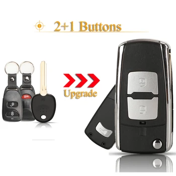 jingyuqin 3 Tlačítka Náhradní Dálkový Auto Klíč Shell Pouzdro Fob Pro Hyundai Elantra 2011 Pro Kia Uncut Čepel Prázdné Klíč