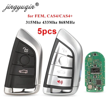 jingyuqin 5ks 315/433/868 mhz 7953 4B Upravený Smart Remote Key Fob pro BMW F CAS4 2 3 4 5 6 7 Řada X5 X6 CAS4+ FEM 2011-2017