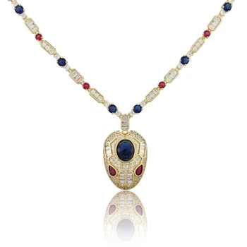 Klasické luxusní módní zvířat, hadí hlava, přívěsek barva zirkon náhrdelník vhodný pro ženy, dárek v Dubaji strany