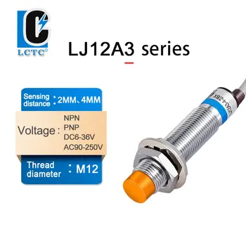 LJ12A3-4 BX AX BY AY EX DX EZ DZ, indukční snímač spínačem, PNP/NPN, DC6V-36V, AC 90-250V, vzdálenost: 4 mm/2 mm, závit:M12