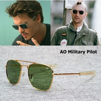Nové Módní Letecké sluneční Brýle Muži Značky Návrhář Americké Armády, Vojenské Optické AO Sluneční Brýle Pro muže UV400 Oculos de sol