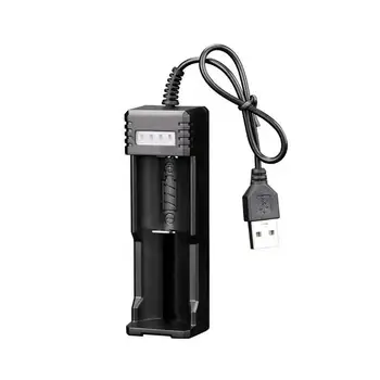Nový Univerzální USB Smart Single Slot Nabíječka 18650 Lithium Nabíječka Svítilna Hračka 26650 3.7 V-4.2 V Osvětlení Power Bank