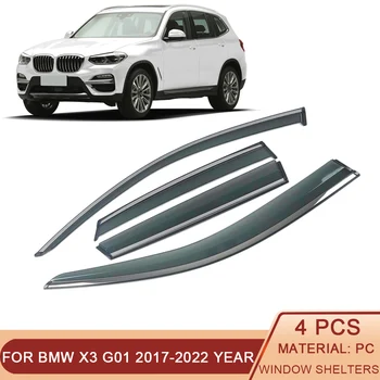 Pro BMW X3 G01 2017-2022 Okno Auta Slunci, Déšť Clony Odstín Štít Přístřeší Chránič Kryt Obložení Rámu Nálepka Příslušenství