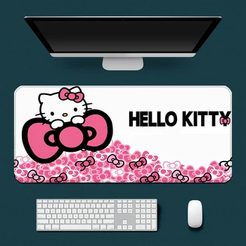 Roztomilý Kawaii Hello Kitty Podložka pod myš HD Tisk Počítačových Hráčů Zamykání Okraji protiskluzovou Podložku pod Myš XXL90x40cm Klávesnice PC Stůl Pad