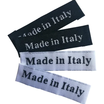 Vyrobeno V Itálii Oblečení Etikety Pro Oděvní Zakka Ručně Vyráběné Tag Itálie Tkané Štítek Zakázkové Šití Značky Pro Ruční Práce Příslušenství