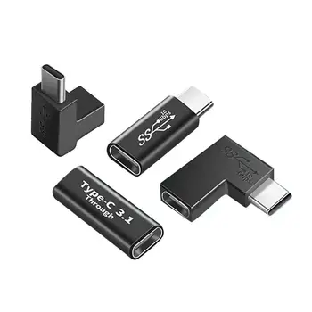 Vysoce Kvalitní Mini Přenosný 90 Stupňů pravý Úhel USB 3.1 Typ C Samec Samice Převodník USB-C Adaptér Smart telefony, Příslušenství