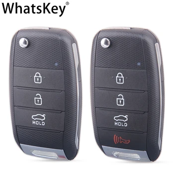 WhatsKey, 3/4 Tlačítka Auto Klíč Shell Kryt Pro Kia, Sportage, K2, K3, K5, Carens, Cerato, Forte, Skládací, Dálkové Ovládání, Klíč, Pouzdro
