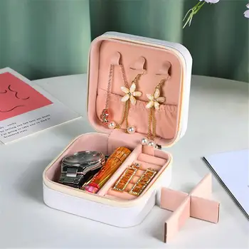 Šperkovnice Organizátor Zobrazení Případě Krabice Candy Barva Comestic Úložný Box Náušnice Náhrdelník Nesoucí Vitríny